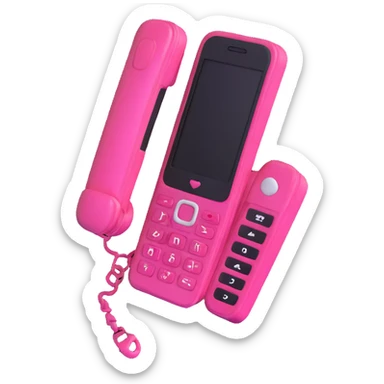 pink gothic flip phone sticker