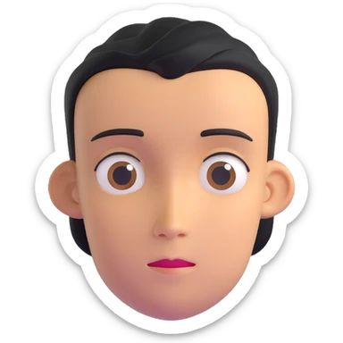 sigmaboy with confident and calm expression, kind eyes, pronounced cheekbones sticker