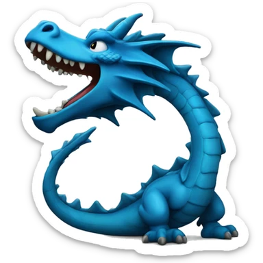 Drache in blau  sticker
