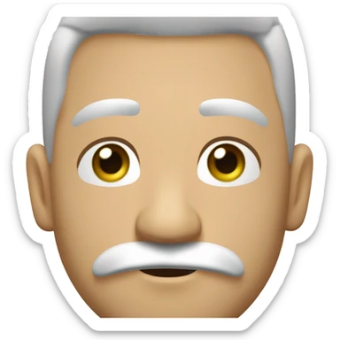 Chaval de 22 años, piel blanca y bigote y perilla, ojos verdes. Pelo liso, peinado hacia adelante, no muy largo pero no corto sticker