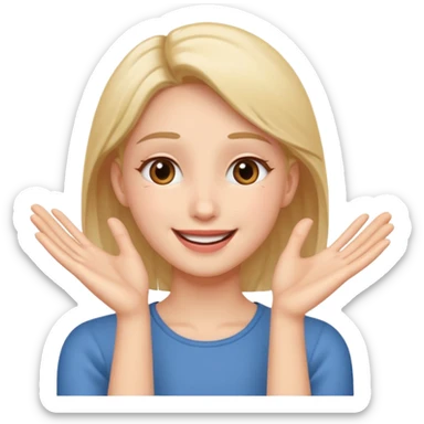 Romance - feeling of excitement associated with love - hands to one side of face sticker