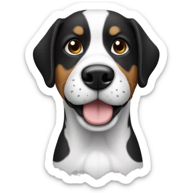 Dog Black and White sticker