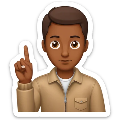 Homme qui fait des doigts d’honneur  sticker