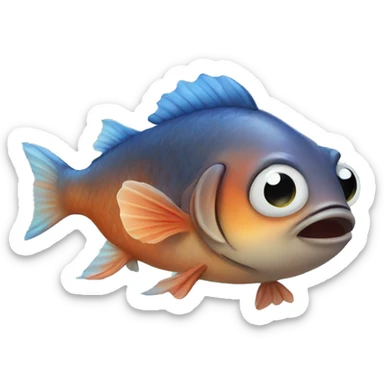 very cute fish sticker