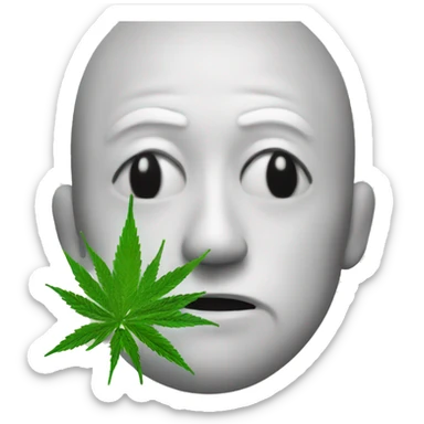 mad inspecting cbd bud ball sticker