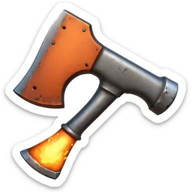 axe forging sticker