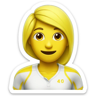 Humanlike Banana in a tennis uniform sticker