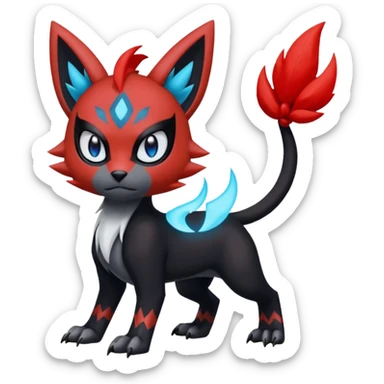 Meloetta-Litten-Guilmon-Darkrai-Pokémon-Fakémon-fusion-hybrid-creature sticker