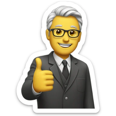 the teacher gives a thumbs up sticker