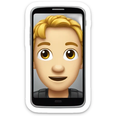 Génie des temps modernes avec un smartphone sticker