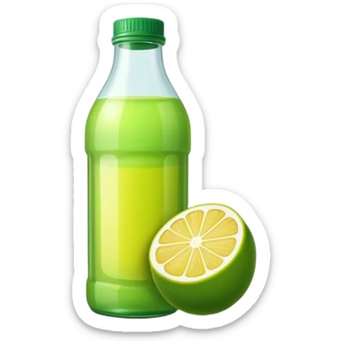 Bottled Green lemon juice sticker