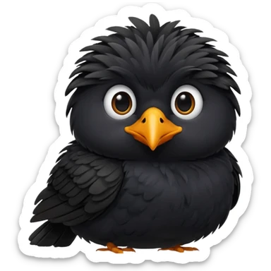 cute black bird sticker