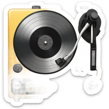 Vintage vinyl record player  sticker