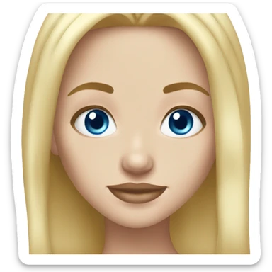 Zoe white girl blonde blue eyes  sticker