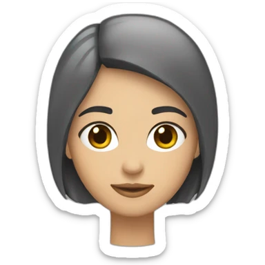 persona morena, con corte mohicano sticker