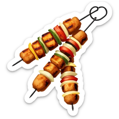 hanging chicken kabab sticker