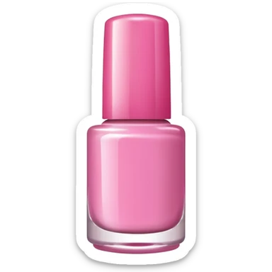pink nail polish bottle sticker