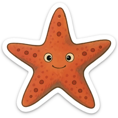 ghibli style starfish sticker