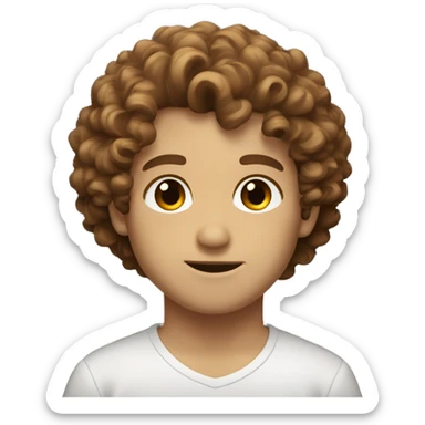 Mattheo Riddle, brown curly hair brown eyes sticker