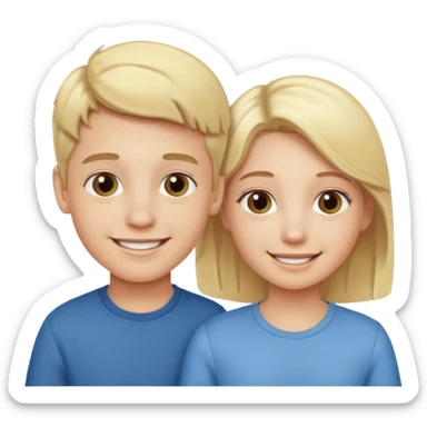 boy and girl twins sticker