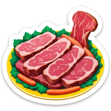 pop art SPAM meat slop warhol landscape  sticker