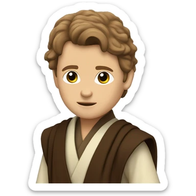 Anakin Skywalker as a padawan learner  sticker