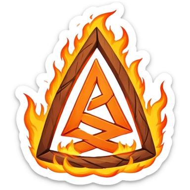nordic rune fire sticker