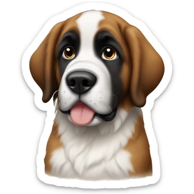 saint bernard puppy sticker