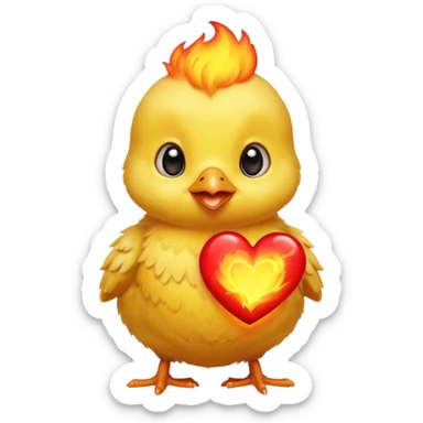 ❤️‍🔥+🐣 sticker