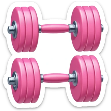 One Lil single cute baby pink dumbell sticker