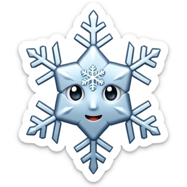 The stormy snowflake sticker