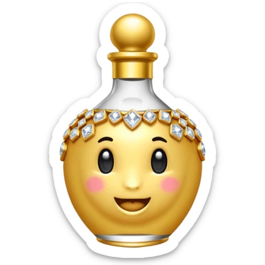 Biberón dorado con diamantes sticker