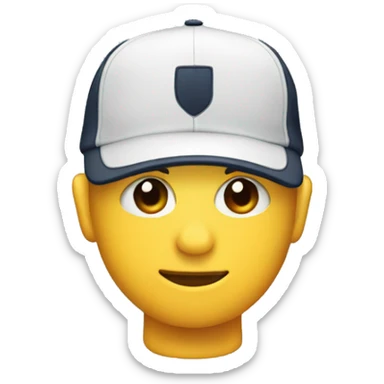 ball cap in monitor sticker