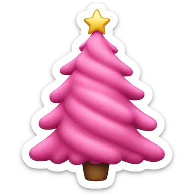 Pink Christmas tree  sticker