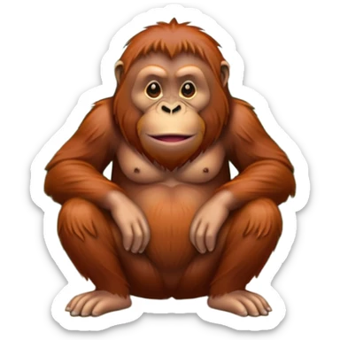 orangutan pooping sticker