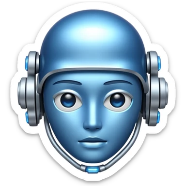 Create an emoji in which it is representing AI sticker