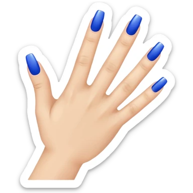 one finger blue nail art sticker