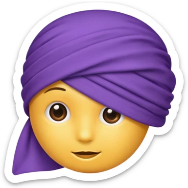 cap cloth purple sticker