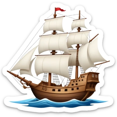 sailing ship with sails sticker