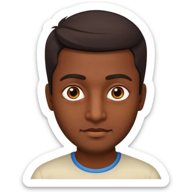 a guy that's south Indian with a square sticker