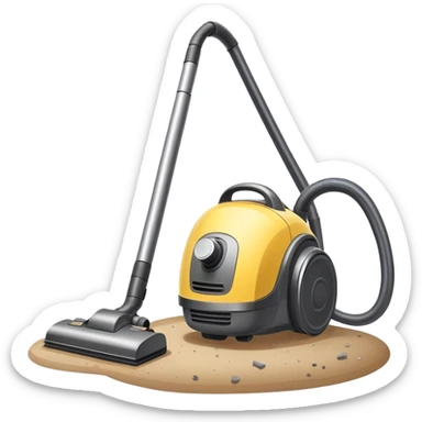 vacuum cleaner cleaning a floor sticker