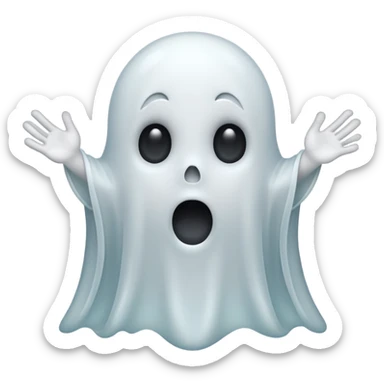 surprised ghost sticker