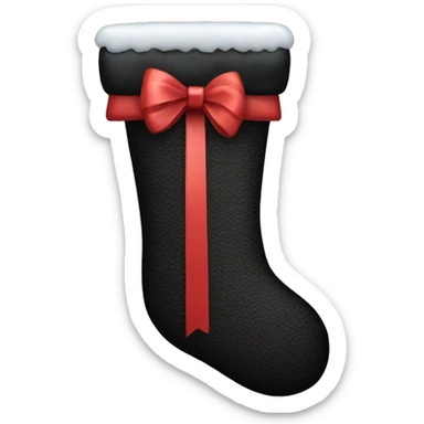 Black Christmas Stocking Bows sticker