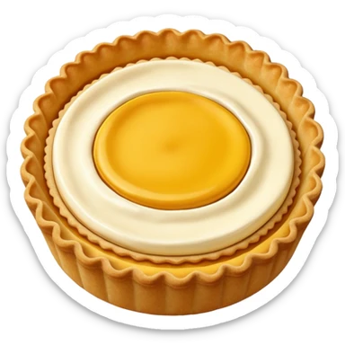 tart food in 3d style no faces sticker