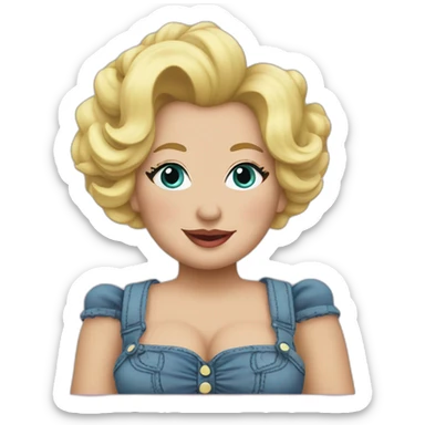 fat dolly parton sticker
