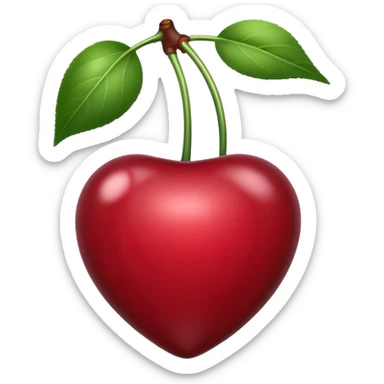 A cherry outline that is black and white sticker