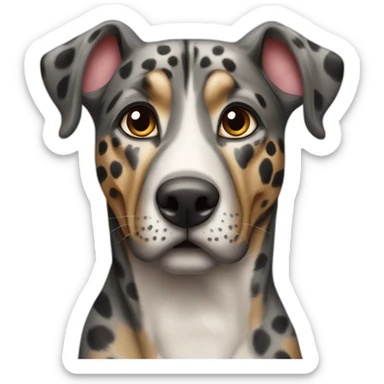 Louisiana leopard spotted Catahoula hound sticker