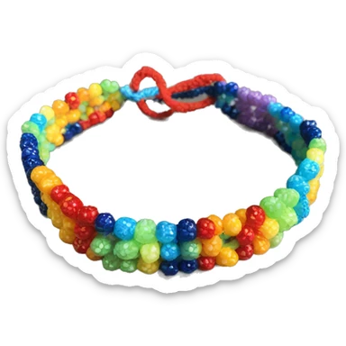Friendship bracelet made with beads sticker