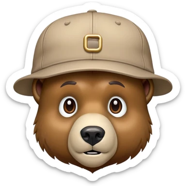 Bear With a cap and Looks Like Florian wirtz sticker