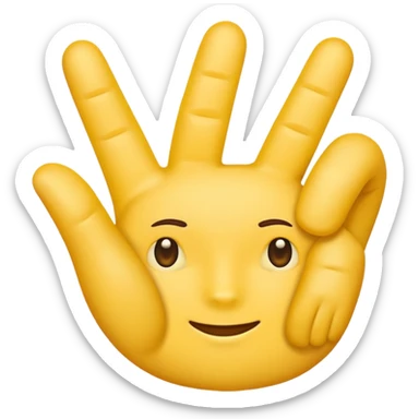 yellow emoji ios style hand making an 'L' of loser shape sticker